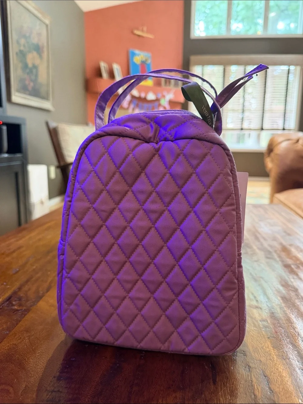 Vera Bradley Quilted Purple Rhapsody Lunch Bag